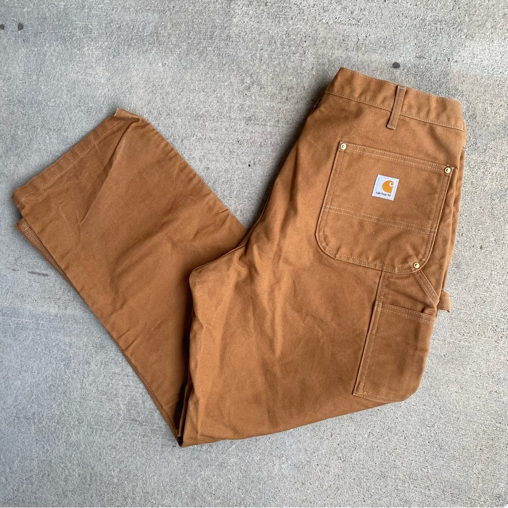 CARHARTT MEN'S LOOSE ORIGINAL FIT FIRM DUCK DOUBLE KNEE UTILITY PANT 38 X 32